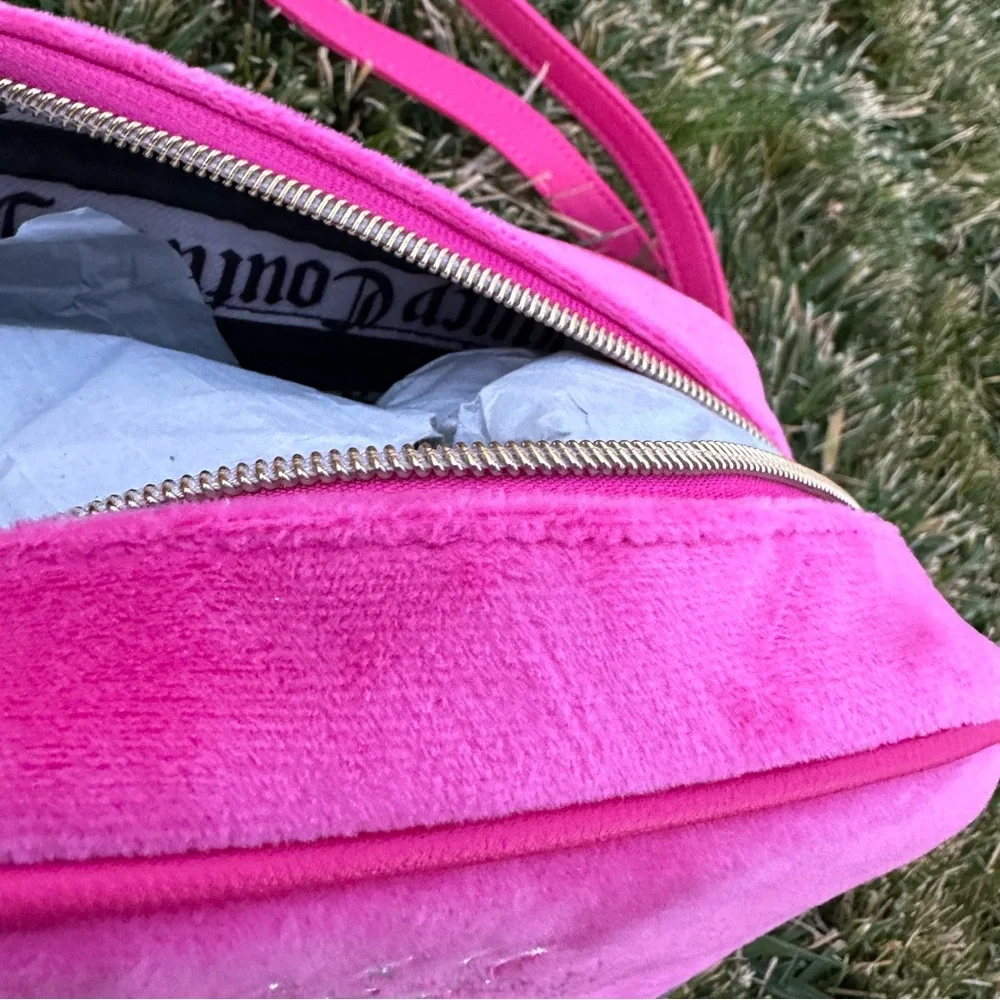 Juicy Couture Hot Pink Heritage Handbag crossbody Shoulder Bag Purse Trashy Y2K